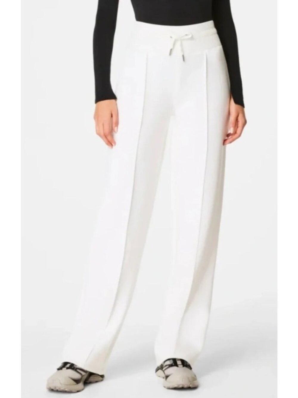 NEW Spanx Air Essentials HeavyAir Tapered Pants Powder Pull-On Medium Loungewear